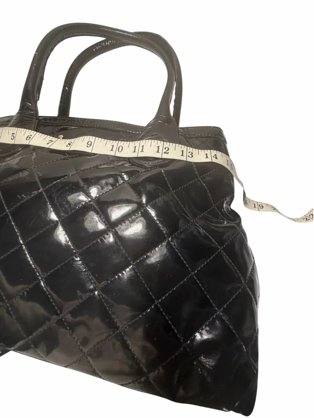 Kate Spade Black Quilted Patent Leather Tote